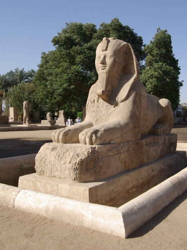 A picture of one of the statues from the city of Memphis