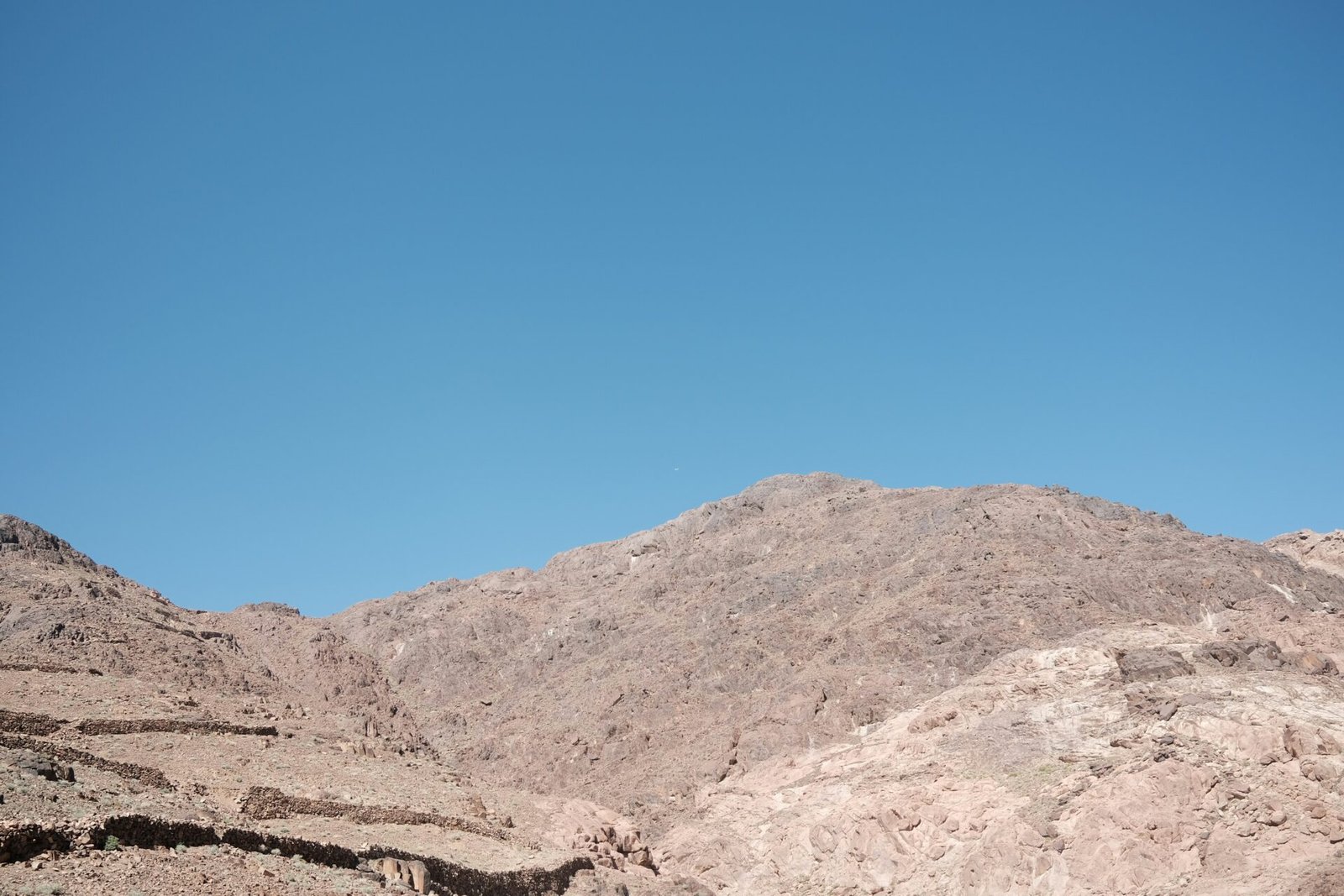 Sand dunes and rocky formations in the Sinai Desert
