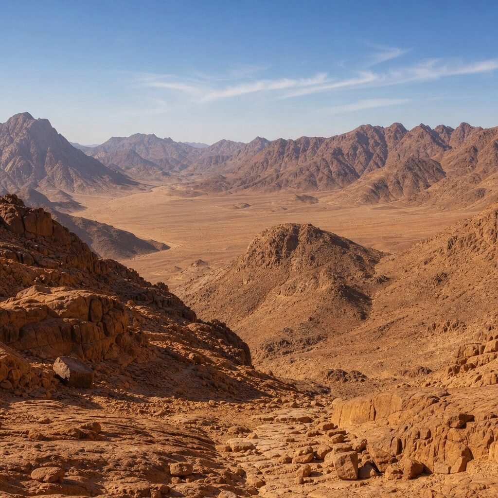 breathtaking view of the sinai desert