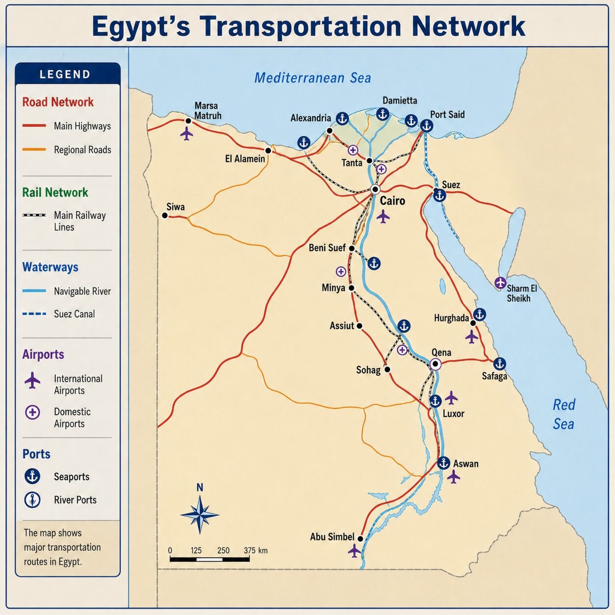 Transportation in Egypt Network