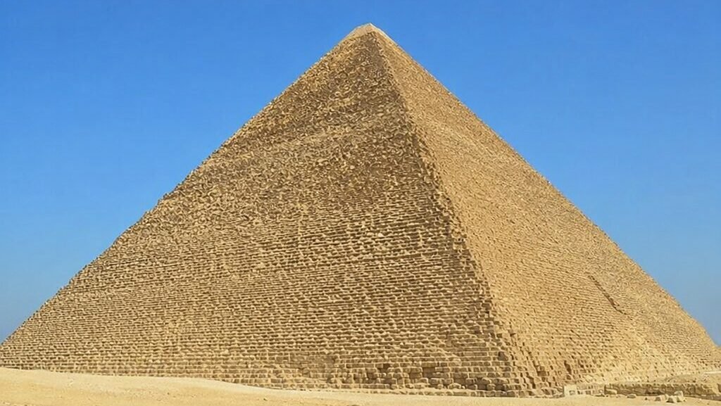 Giza Pyramids view in sunshine