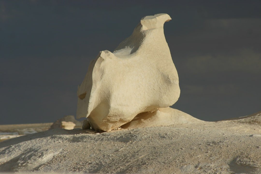 chalk rock formation in the white desert